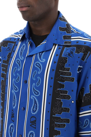 Skyline Paisley Bowling Shirt With Pattern