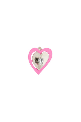 Pink Neon Heart' Clip-on Earrings