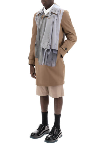 Single-breasted Trench Coat With Trompe