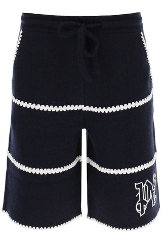 Wool Knit Shorts With Contrasting Trims