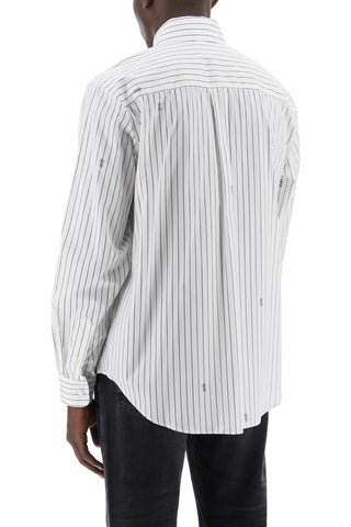 Striped Shirt With Staggered Logo