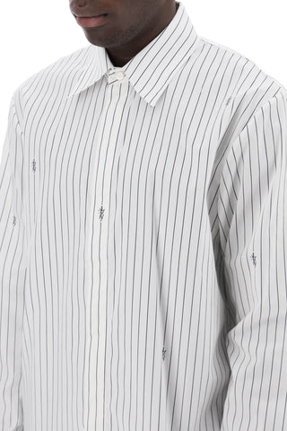 Striped Shirt With Staggered Logo