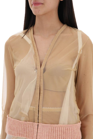 Transparent Tulle Top By Public