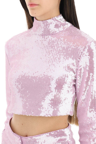 Sequins High-neck Top