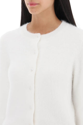 Angora Crew Neck Cardigan