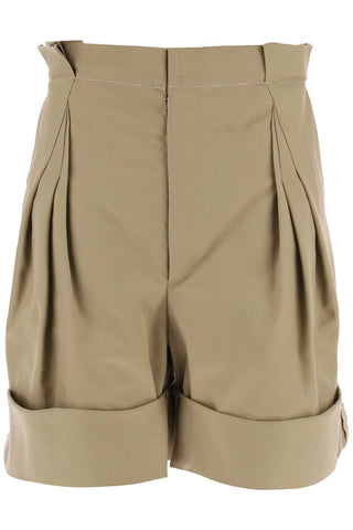 Wide-legged Chino Bermuda Shorts With