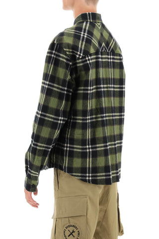 Check Flannel Shirt With Rubberized Logo