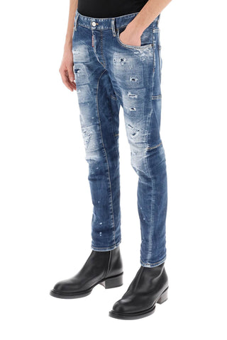 Medium Mended Rips Wash Tidy Biker Jeans