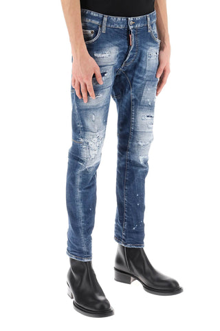 Medium Mended Rips Wash Tidy Biker Jeans