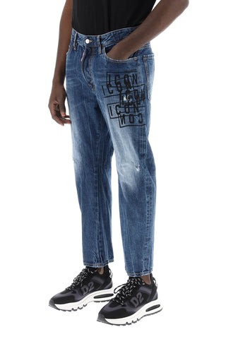 Dark Wash Icon Stamps Bro Jeans In