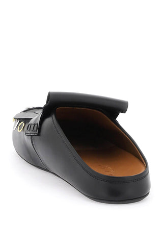 Leather Clogs With Bangs And Piercings