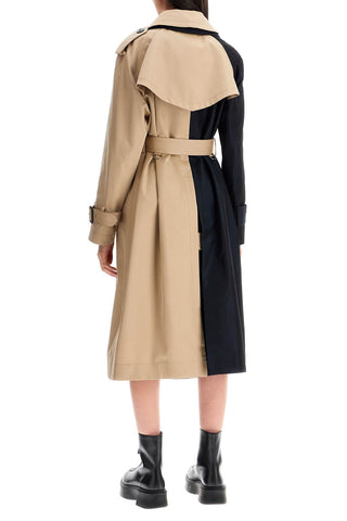 Color Block Gabardine Trench