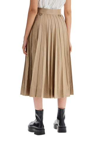 Pleated Midi Skirt In Gab