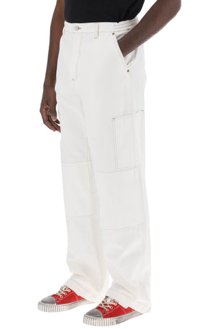 Wide Cotton Canvas Trousers For Men Or Women