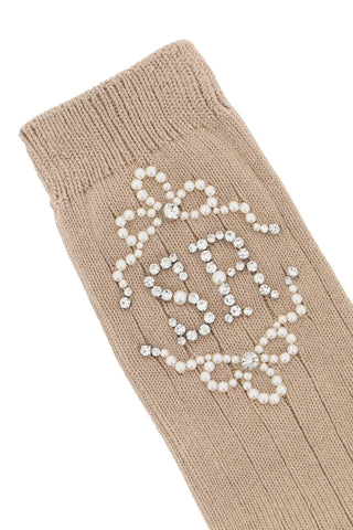 Sr Socks With Pearls And Crystals