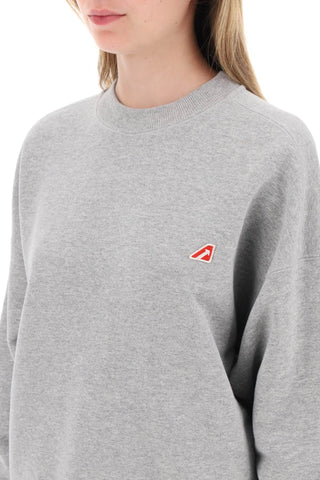 Crew-neck Sweatshirt With Logo Patch