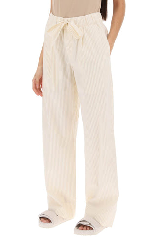 Pajama Pants In Striped Organic Poplin