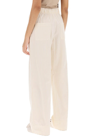 Pajama Pants In Striped Organic Poplin