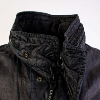 Sleek Black Tech Fabric Overshirt Jacket