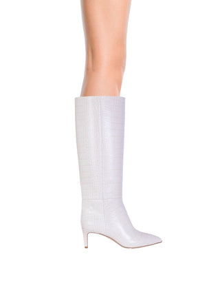 Ivory Knee-high Stiletto Boots