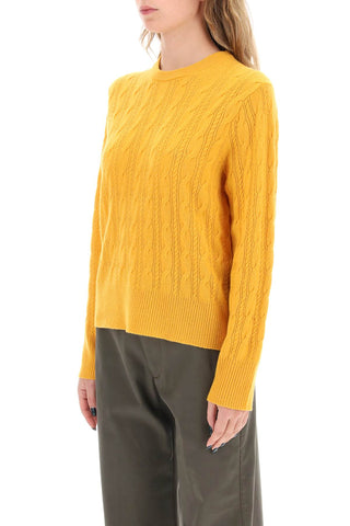 Twin Cable Cashmere Sweater