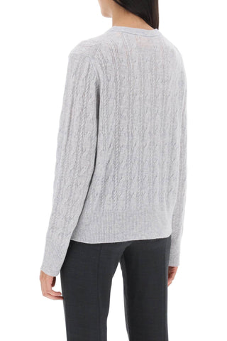 Twin Cable Cashmere Sweater