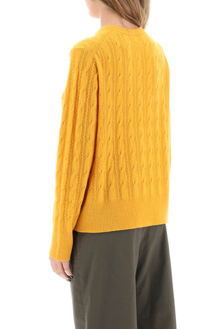 Twin Cable Cashmere Sweater