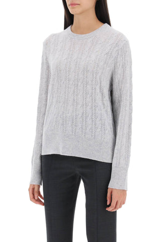 Twin Cable Cashmere Sweater