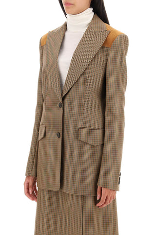 Houndstooth Single-breasted Blazer