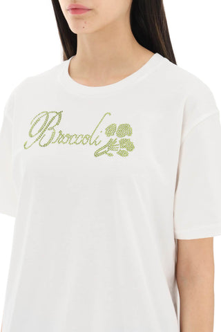 Organic Cotton T-shirt With Rhinestones