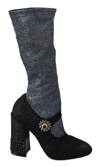 Glamorous Crystal-embellished Booties