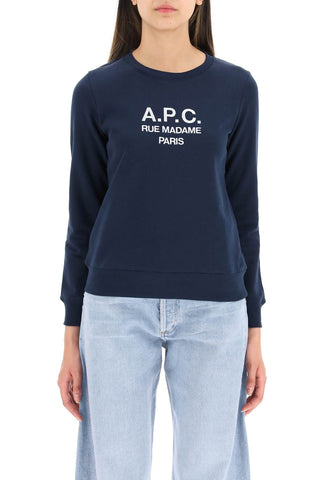 A.p.c. Earrings tina sweatshirt with embroidered logo