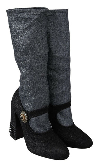 Glamorous Crystal-embellished Booties