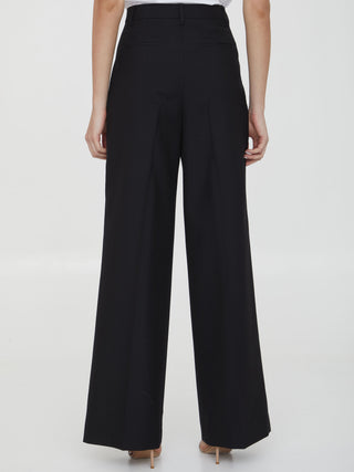 Wide-leg Wool Trousers