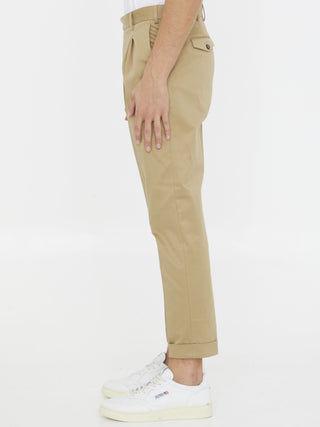 Beige Cotton Trousers