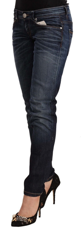 Acht Clothing Blue / W26 / Material: 98% Cotton 2% Elastane Chic Low Waist Skinny Denim Jeans