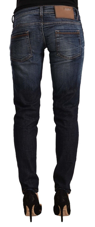 Acht Clothing Blue / W26 / Material: 98% Cotton 2% Elastane Chic Low Waist Skinny Denim Jeans