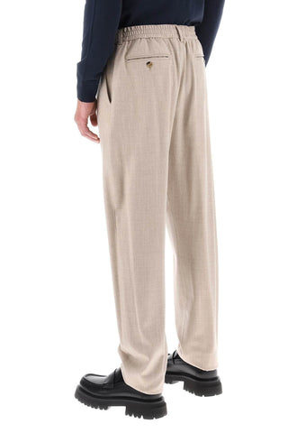 Agnona Clothing single pleat wool silk trousers
