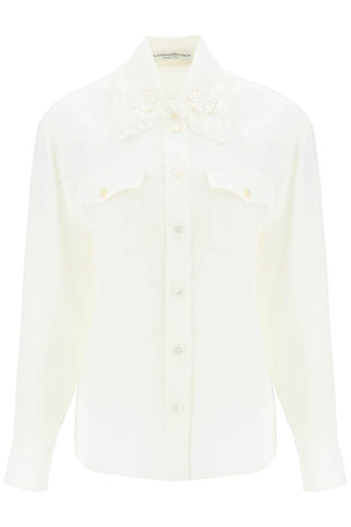 Alessandra Rich Earrings silk shirt