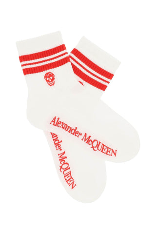 Alexander Mcqueen Earrings stripe skull sports socks