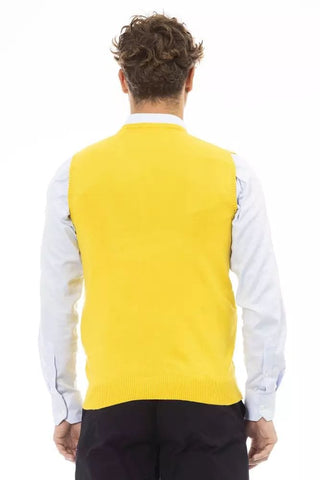 Alpha Studio Clothing Sleek V-Neckline Yellow Vest