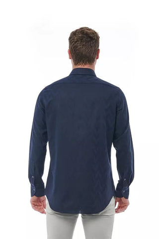 Bagutta Clothing Blue / M Elegant Blue Italian Cotton Shirt for Men