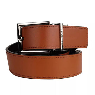 Baldinini Trend Accessories Reversible Calfskin Leather Belt in Rich Brown