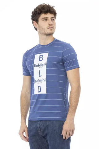 Baldinini Trend Clothing Chic Blue Cotton Tee with Front Print