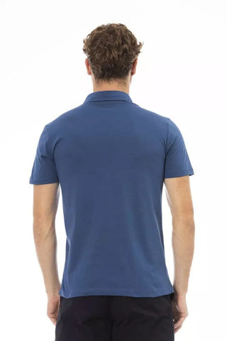 Baldinini Trend Clothing Elegant Blue Cotton Polo with Embroidered Logo