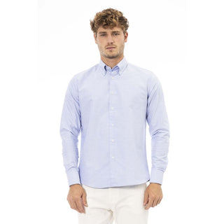 Baldinini Trend Clothing Elegant Light Blue Cotton Blend Shirt