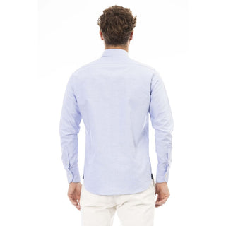 Baldinini Trend Clothing Elegant Light Blue Cotton Blend Shirt