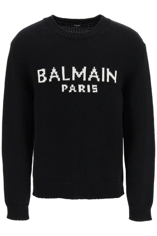 Balmain Clothing jacquard logo sweater