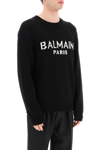 Balmain Clothing jacquard logo sweater
