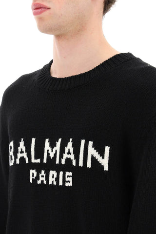 Balmain Clothing jacquard logo sweater